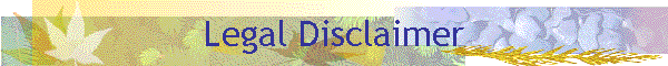 Legal Disclaimer